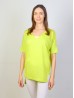 Breathable V Neck High-Low Short Sleeved Loose Top ( GET FREE NE065-216GRN)